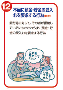 不当に預金・貯金の受入れを要求する行為（新規）